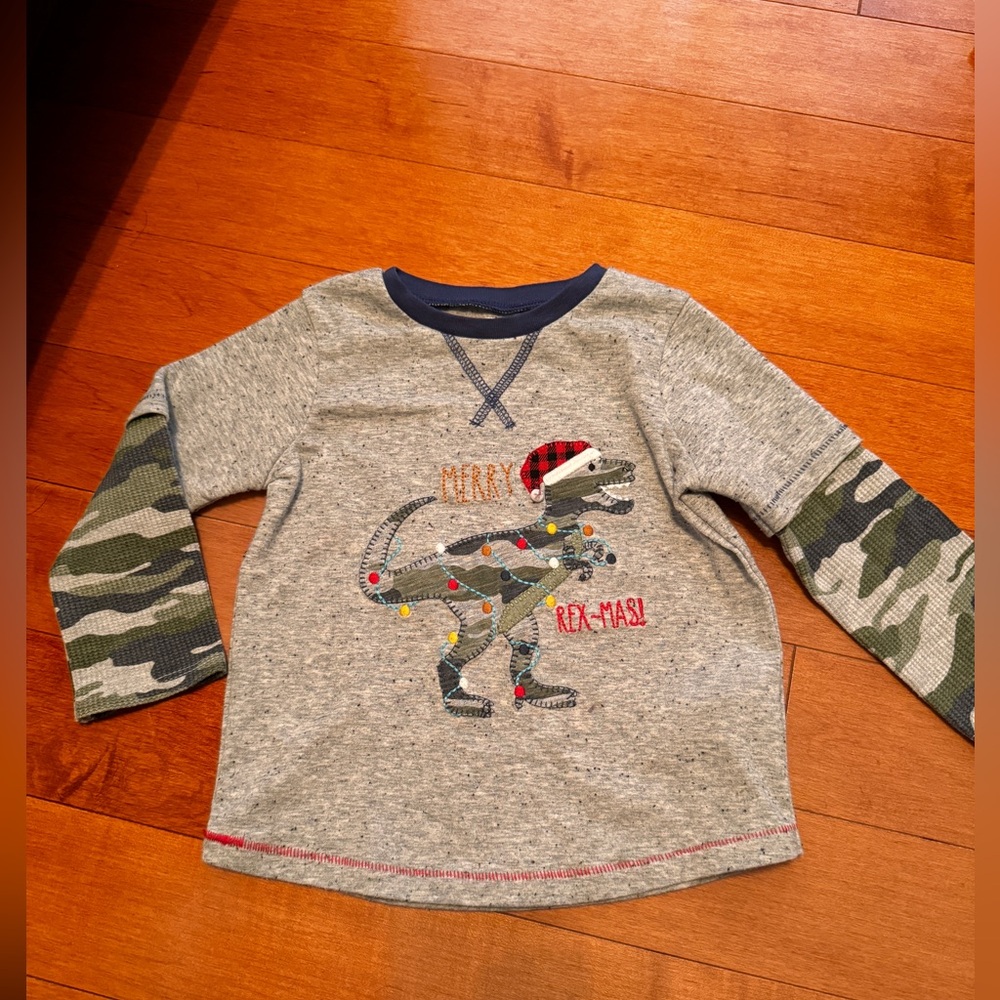 Mudpie Merry Rexmas Christmas shirt 12-18M